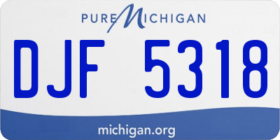 MI license plate DJF5318