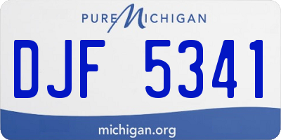 MI license plate DJF5341