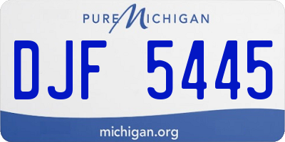 MI license plate DJF5445