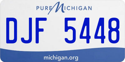 MI license plate DJF5448