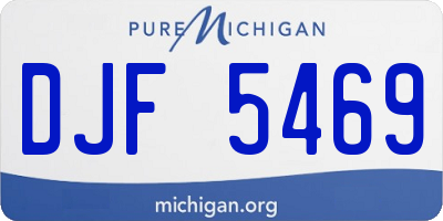 MI license plate DJF5469