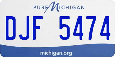 MI license plate DJF5474