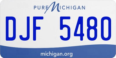 MI license plate DJF5480