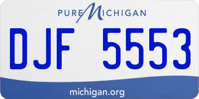 MI license plate DJF5553