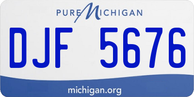 MI license plate DJF5676