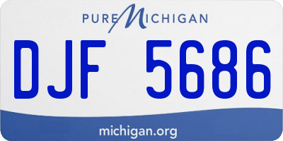 MI license plate DJF5686