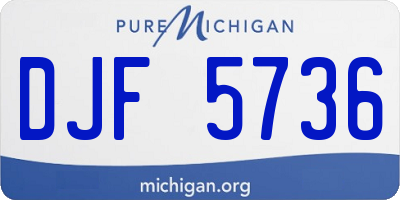 MI license plate DJF5736