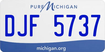MI license plate DJF5737