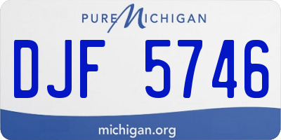 MI license plate DJF5746