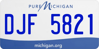 MI license plate DJF5821