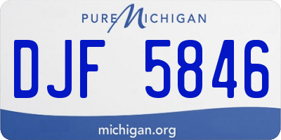 MI license plate DJF5846