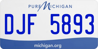 MI license plate DJF5893