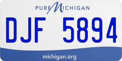 MI license plate DJF5894