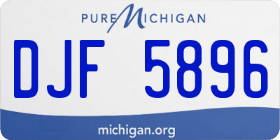 MI license plate DJF5896