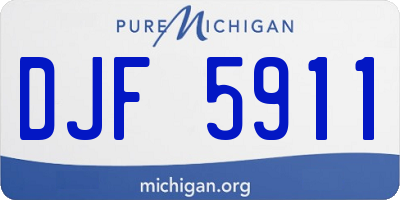 MI license plate DJF5911
