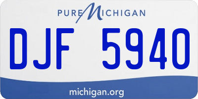 MI license plate DJF5940