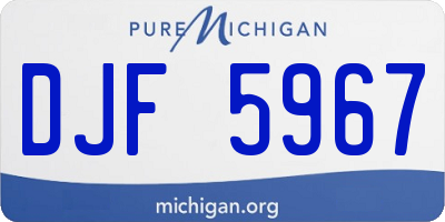 MI license plate DJF5967