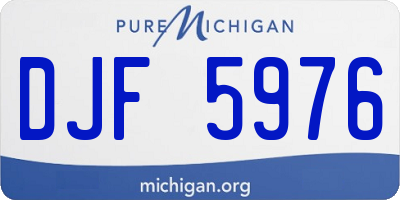 MI license plate DJF5976