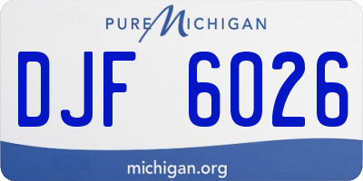 MI license plate DJF6026