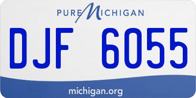 MI license plate DJF6055