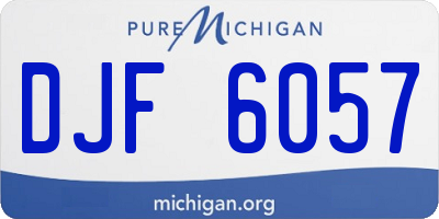 MI license plate DJF6057
