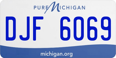 MI license plate DJF6069