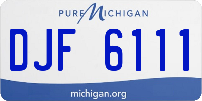 MI license plate DJF6111