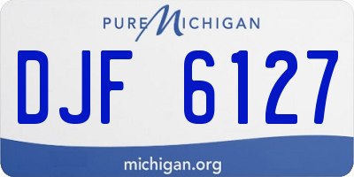 MI license plate DJF6127