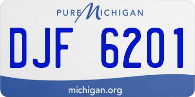MI license plate DJF6201