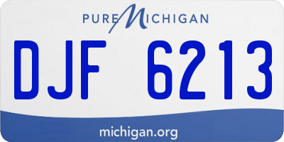 MI license plate DJF6213