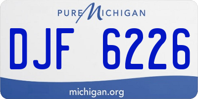 MI license plate DJF6226