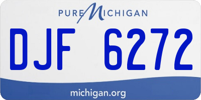MI license plate DJF6272
