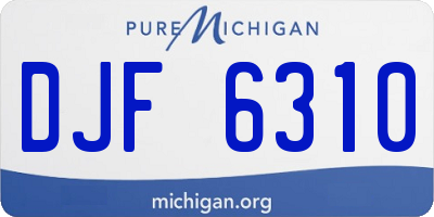 MI license plate DJF6310