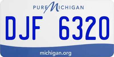 MI license plate DJF6320