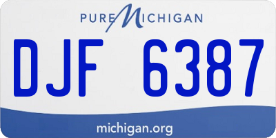 MI license plate DJF6387