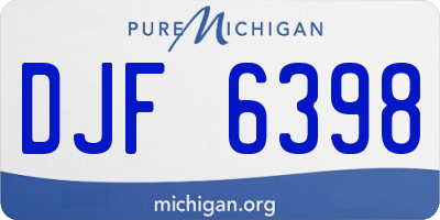 MI license plate DJF6398