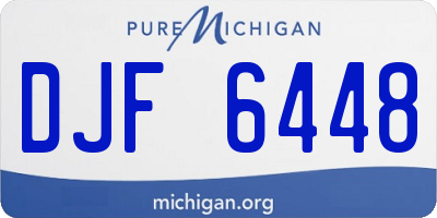 MI license plate DJF6448