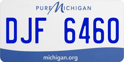 MI license plate DJF6460