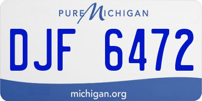 MI license plate DJF6472