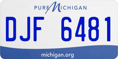 MI license plate DJF6481