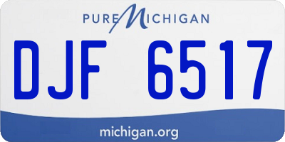 MI license plate DJF6517