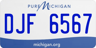 MI license plate DJF6567