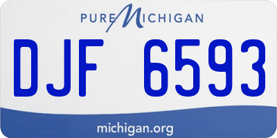 MI license plate DJF6593
