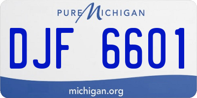 MI license plate DJF6601