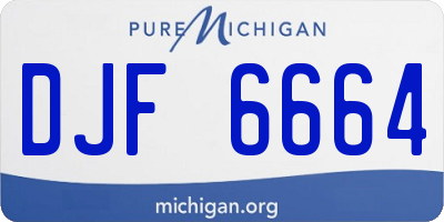 MI license plate DJF6664