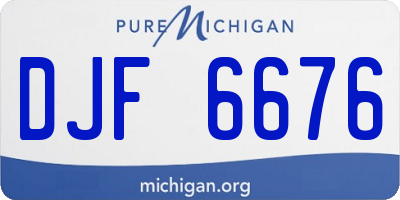 MI license plate DJF6676