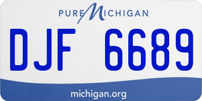 MI license plate DJF6689