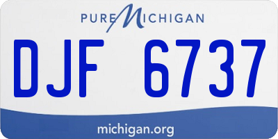 MI license plate DJF6737