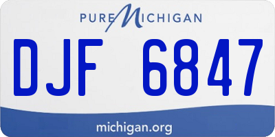 MI license plate DJF6847