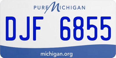 MI license plate DJF6855